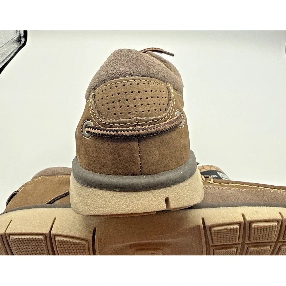 Dockers Men Brown Lace Up Boat‎ Shoes Size  9.5 Tan Laces Fusion Footbed